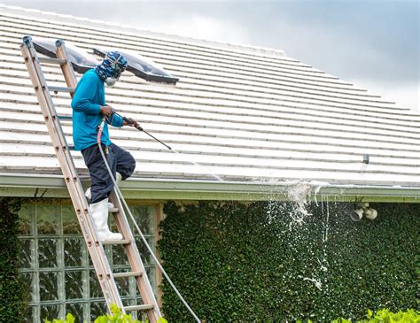 Magic bubbles roof cleaning